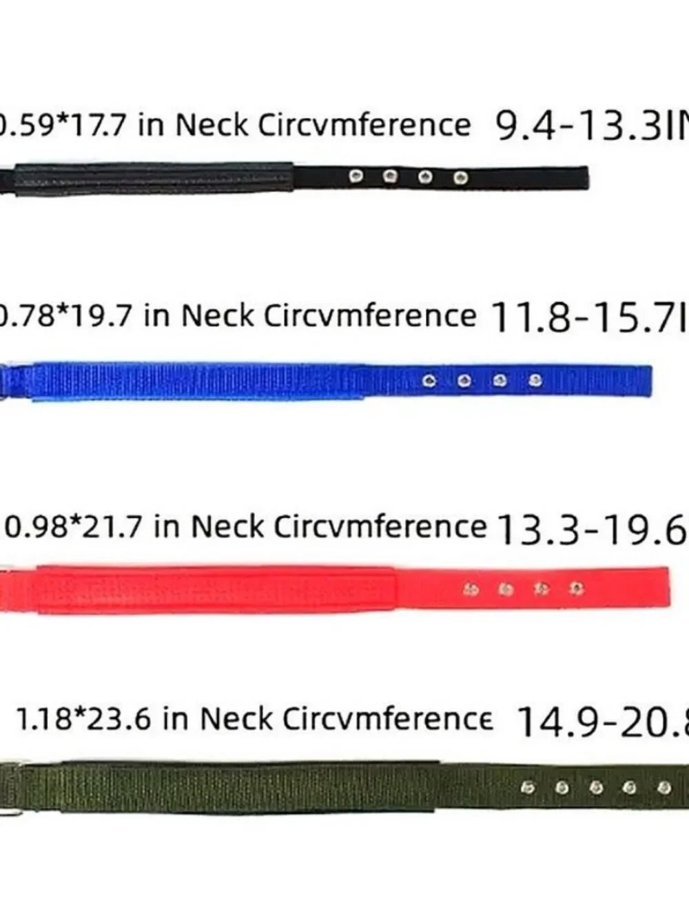Nikalos XL Blue Standard Nylon Comfort Strip D Ring Metal Buckle Dog Collar
